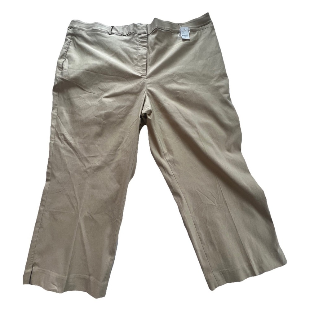 Lane Bryant Capri Pants Women's Size 26 NWT Beige Mid-Rise Stretch (136) - Picture 2 of 11